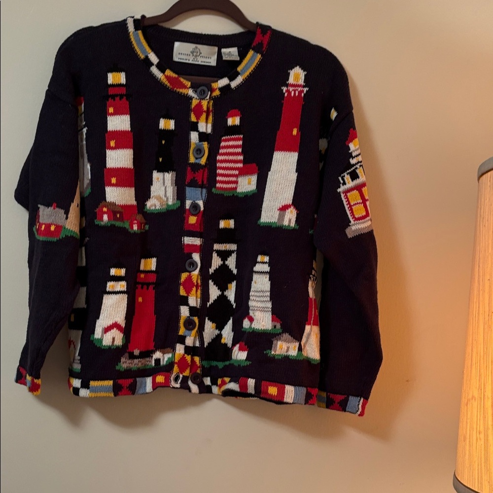 Nautical Lighthouse Sweater - Black